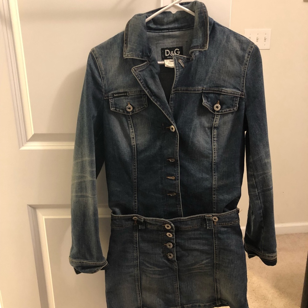 Dolce and Gabbana Denim Jacket/Skirt combo